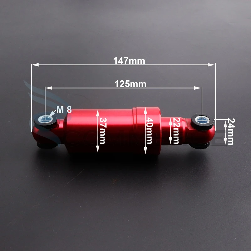 Amortiguador aluminio 125mm 750 lbs patinete plegable - imagen 4