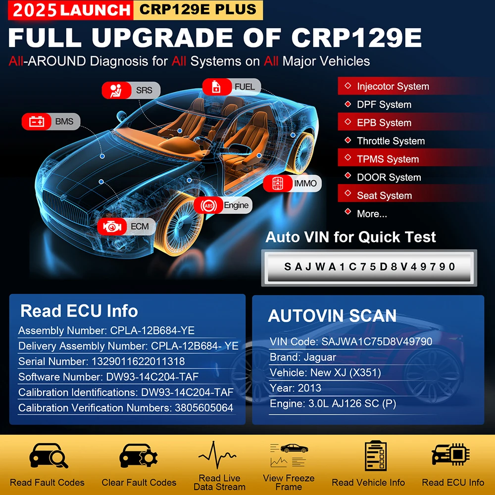 Launch X431 CRP129E Plus, escáner de diagnosis OBD2 para coche - imagen 5