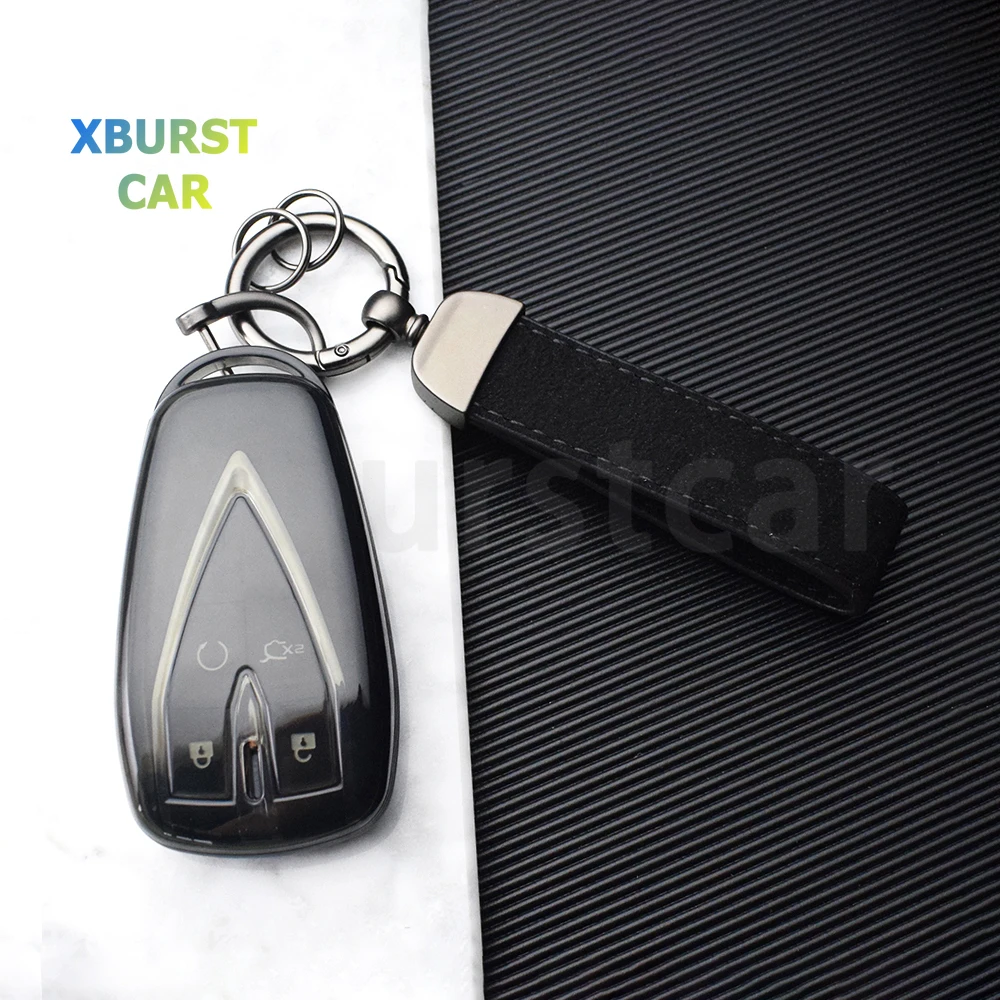 Funda transparente de TPU para llave remota de coche Xburstcar