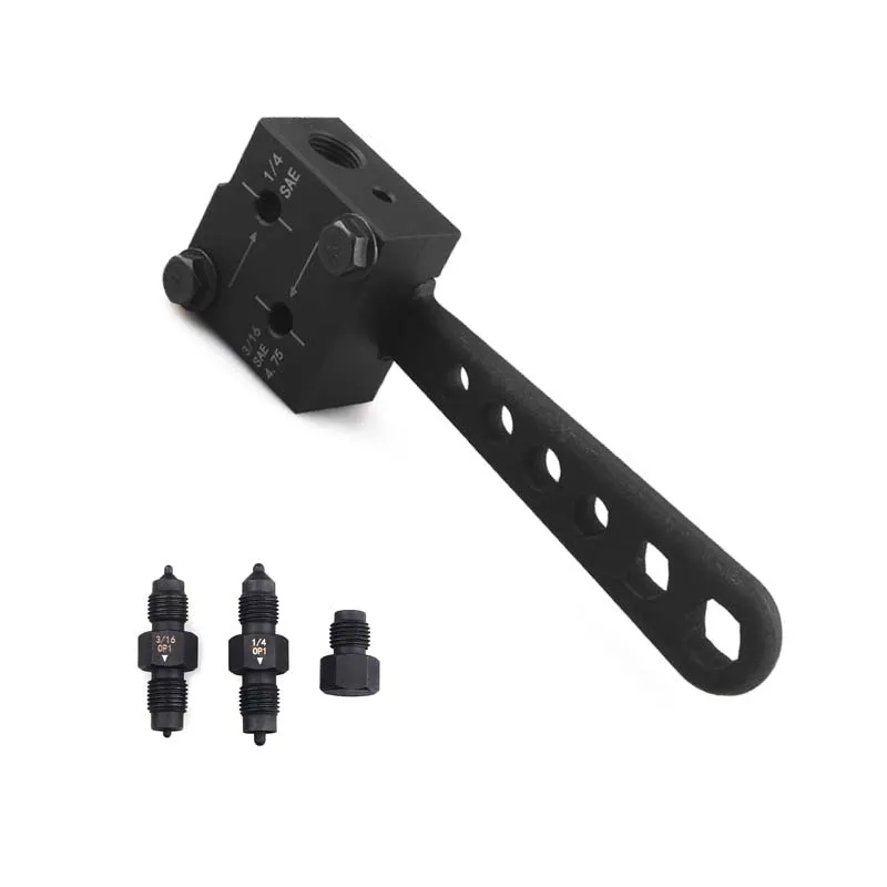 Herramienta de doble abocardado de línea de freno, 3/16 ", SAE DIN ISO, automotriz, desmontable, de mano, 45 grados, para manguera de freno, tubo de cobre de 4,75mm - imagen 3