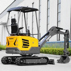 Mini excavadora 1 tonelada EPA/EURO5 compacta multifuncional