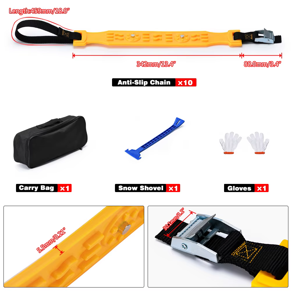 Cadenas de nieve antideslizantes de emergencia para coche - imagen 4