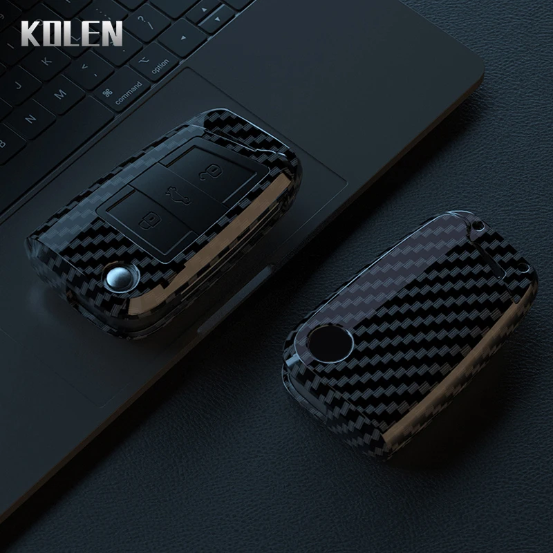 Funda llave fibra de carbono ABS para VW Golf 7 y Tiguan - imagen 5