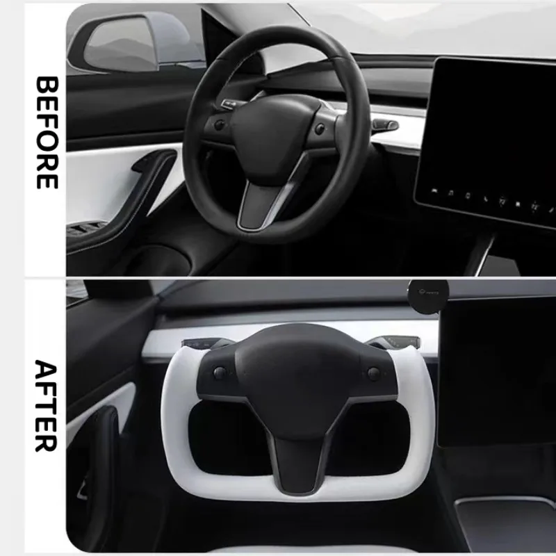Volante Yoke YOKE 350mm piel Nappa calefactado – Tesla Model 3/Y - imagen 5