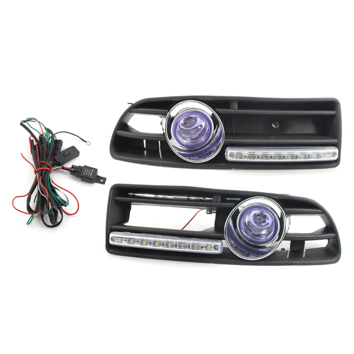 Kit luces de conducción VW con rejilla, interruptor y arnés - imagen 3