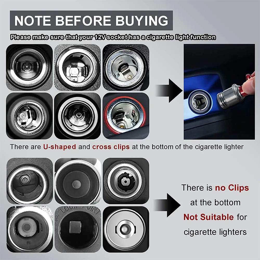 Encendedor de cigarrillos de aluminio anodizado 12V para coche - imagen 5
