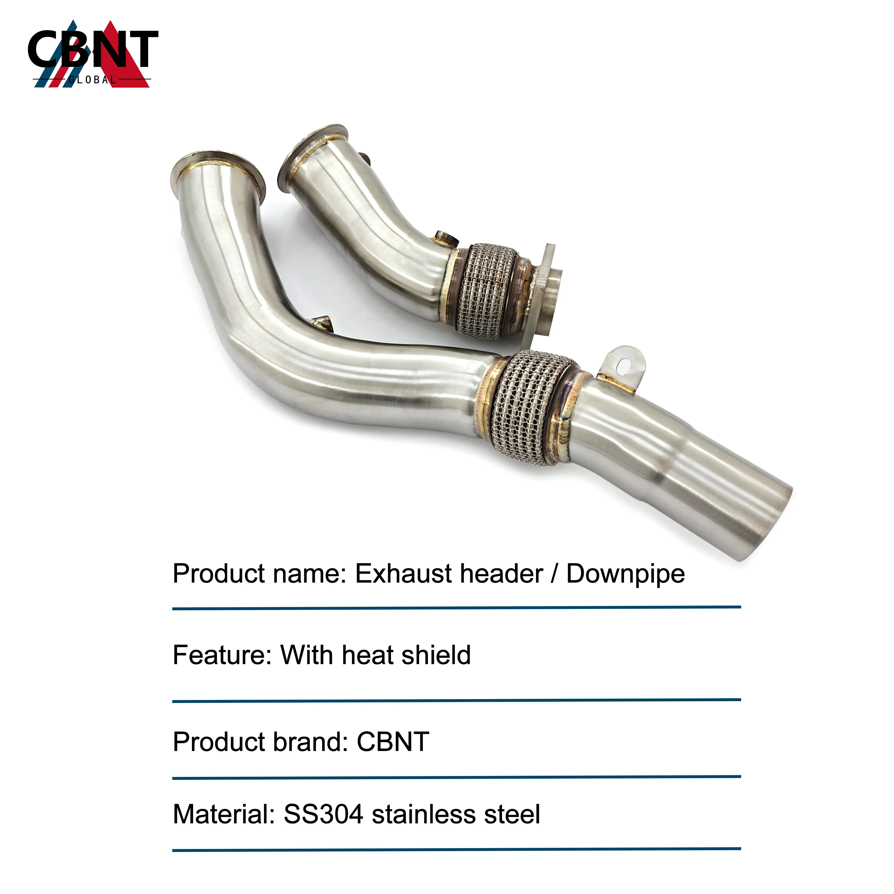 CBNT Downpipe de alto flujo para BMW M3, M4 y M2 Competition S55 - imagen 4