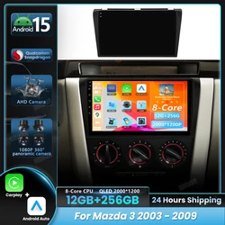 Radio multimedia Android 15 para Mazda 3 2003-2009 con GPS y CarPlay