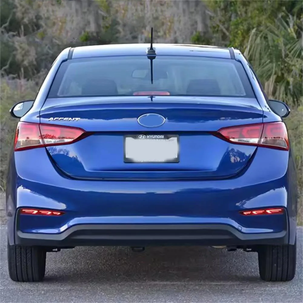 Luz trasera con frenado para Hyundai Solaris Accent 2017-2018, lámpara antiniebla de conducción, accesorios para coche, Reflector de luz LED para parachoques trasero - imagen 4