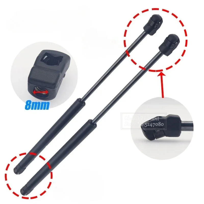 Cilindros de varilla de soporte universales de 450mm, soporte de elevación, amortiguadores, varillas de resorte de Gas para maletero, maletero, puntal de puerta trasera, 300, 400, 600, 800N - imagen 3