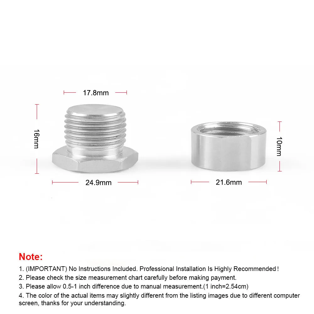Casquillo soldable para sonda lambda M18x1,5 de acero inoxidable - imagen 4