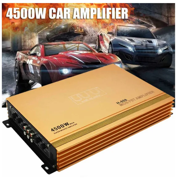 Amplificador 4 canales H-608 alta potencia para coche