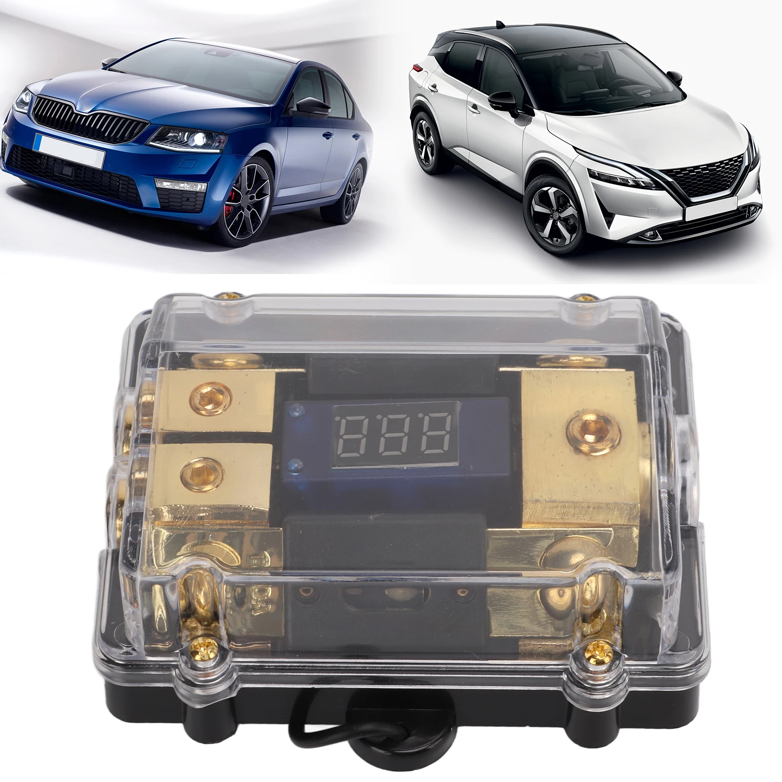 Distribuidor de alimentación 1 a 2 salidas para audio de coche, 100 A