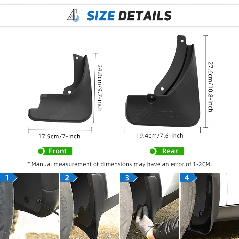 Guardabarros moldeados Skoda Octavia A7 5E 2013-2018 delantero/trasero - imagen 3