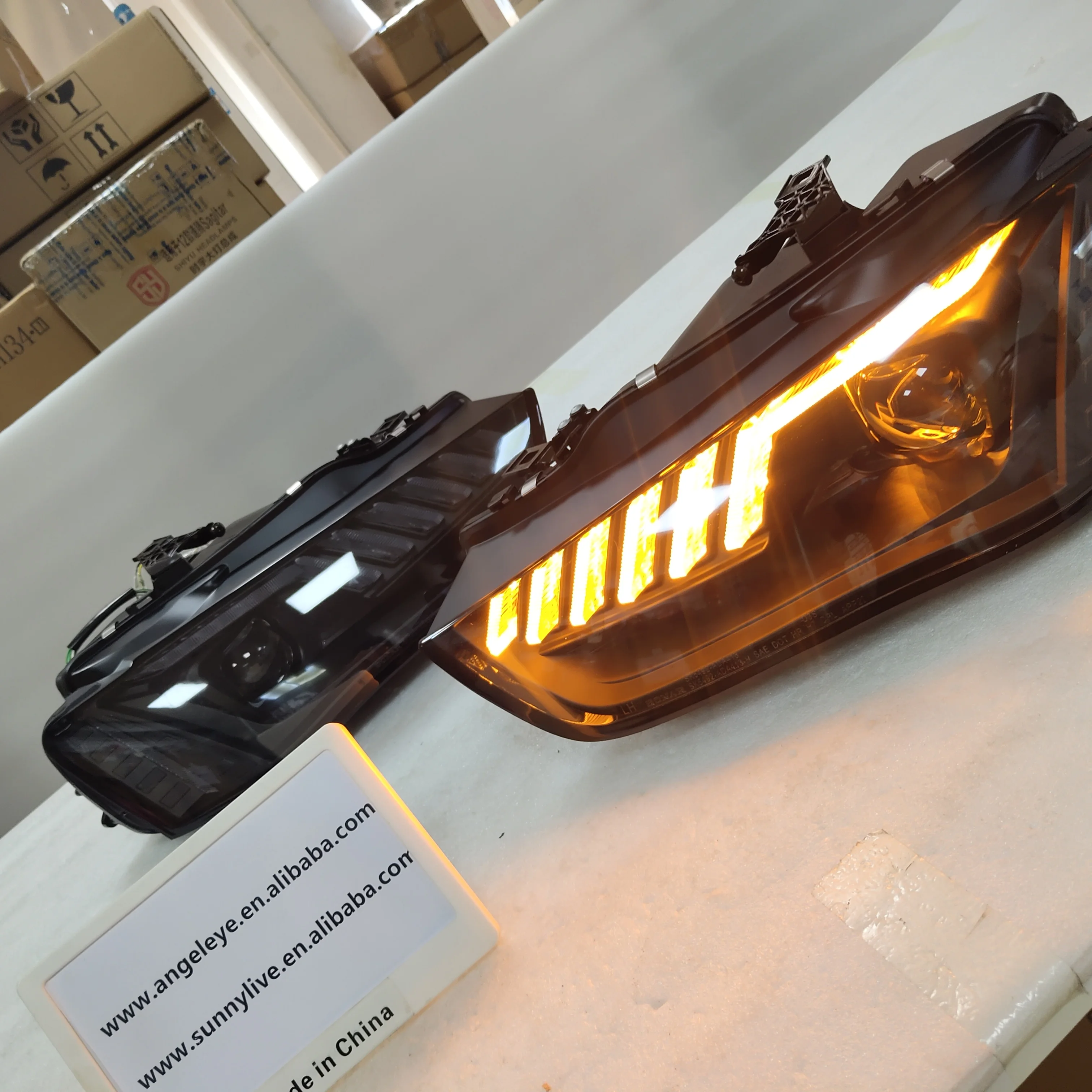 Faros instalados en Audi A4L