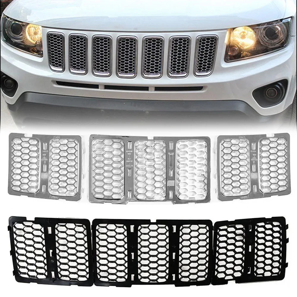 Rejilla de panal ABS negra para Jeep Grand Cherokee 2014-2016