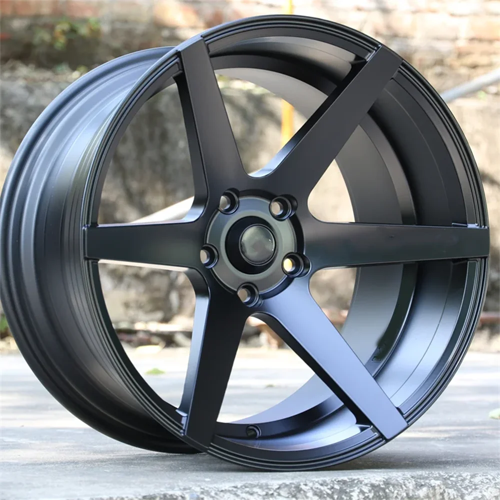 Llantas negras de perfil profundo con 5 tornillos para coche - imagen 2