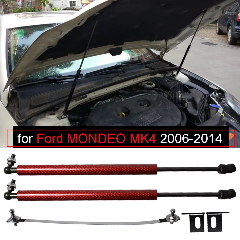 Capó carbono Ford Mondeo Mk4 2006-2014 con soportes hidráulicos - imagen 2