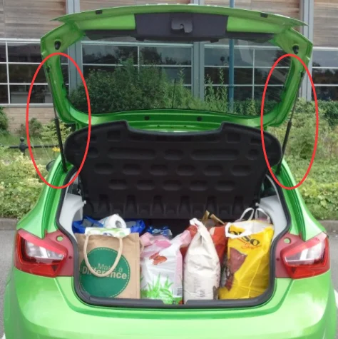 Soportes gas portón SEAT Ibiza 6J 2008-2017 (6J4827550) - imagen 2