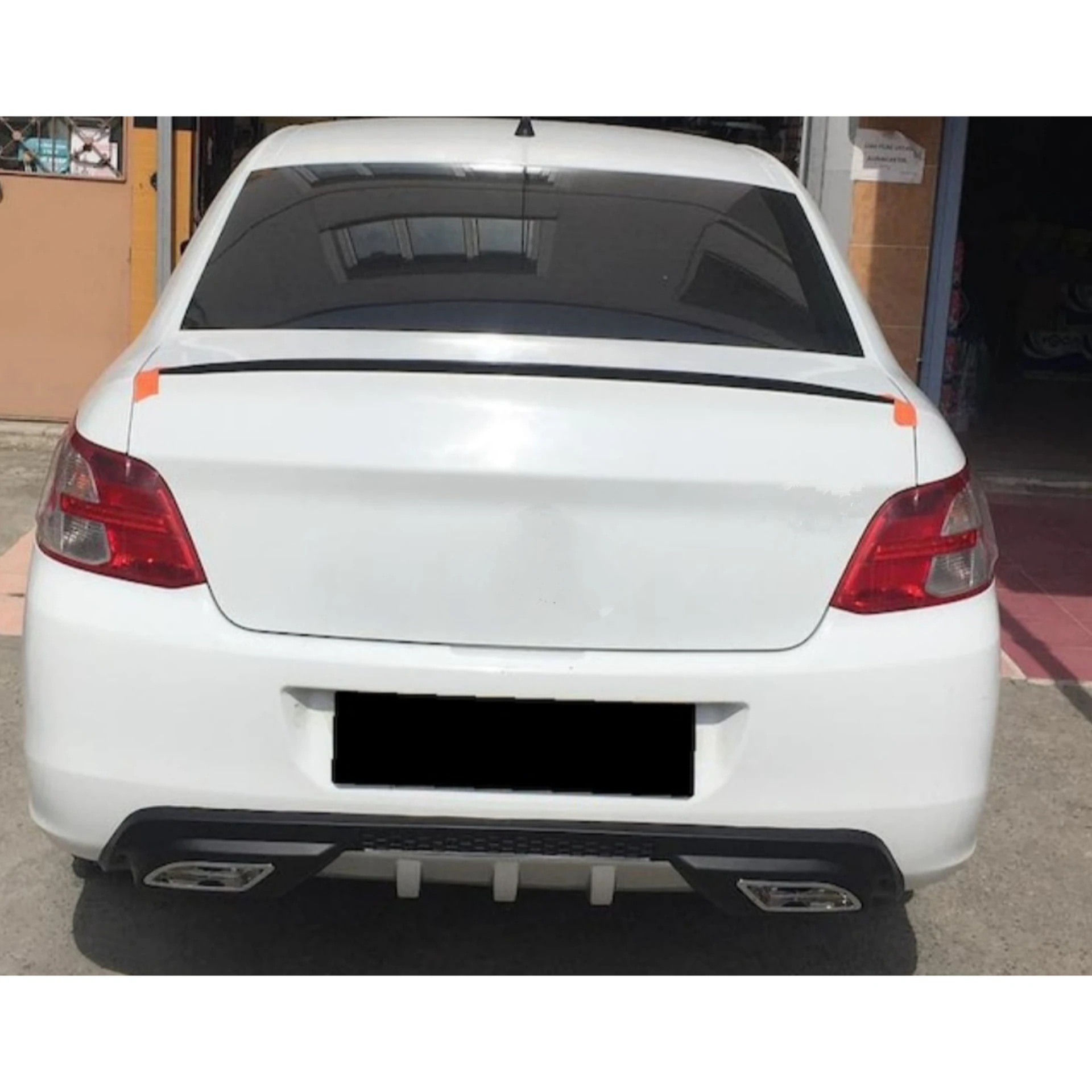 Alerón trasero para Peugeot 301 2012 2019, accesorios para coche, alerón negro brillante de plástico, ala de maletero, accesorio deportivo, sintonización - imagen 3