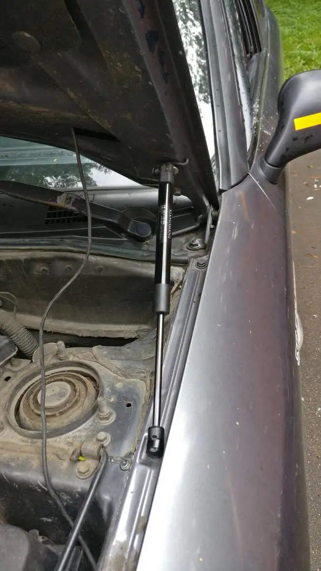 Modificar puntales de Gas para Mitsubishi Carisma 1995-2004 2 amortiguadores de choque capó delantero capó soporte de elevación de fibra de carbono resorte de Gas - imagen 5