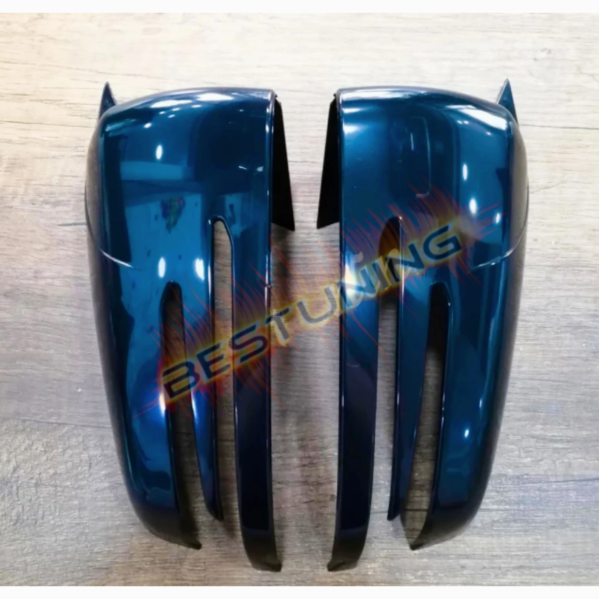 Cubierta de espejo estilo murciélago para Mercedes GLA X156 AMG, accesorio de piano brillante, funda negra, protectores de coche, piezas exteriores, 2014, 2018 - imagen 2