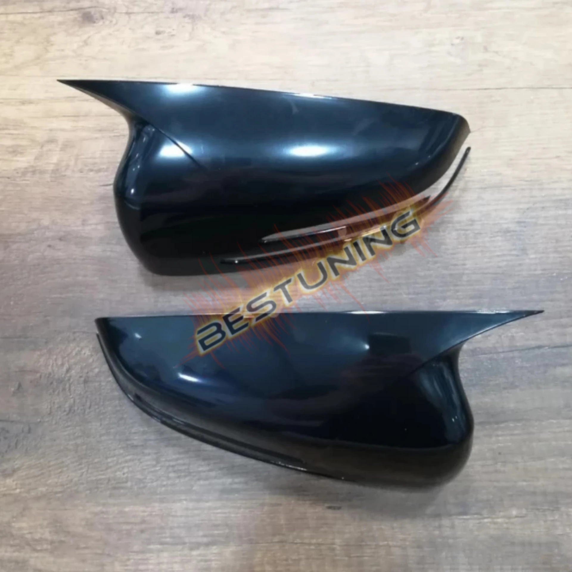 Cubierta de espejo estilo murciélago para Mercedes GLA X156 AMG, accesorio de piano brillante, funda negra, protectores de coche, piezas exteriores, 2014, 2018 - imagen 4