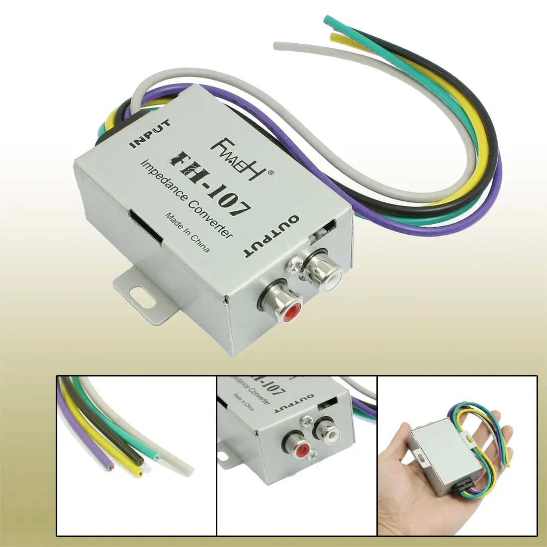 X AUTOHAUX Convertidor nivel audio dos canales salida línea alta/baja - imagen 3