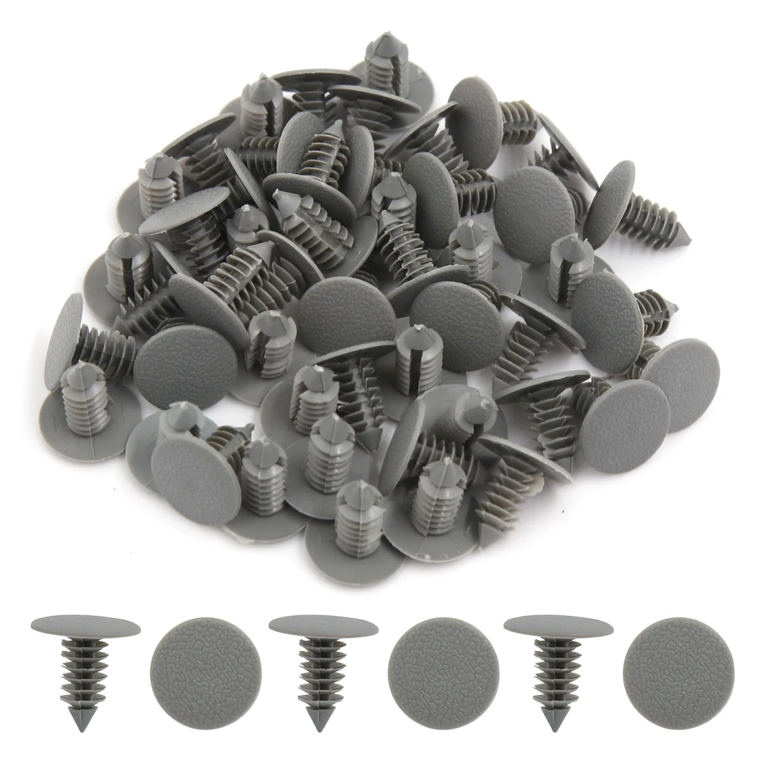 Clip retención parachoques universal Autohaux 9mm gris beige - imagen 3