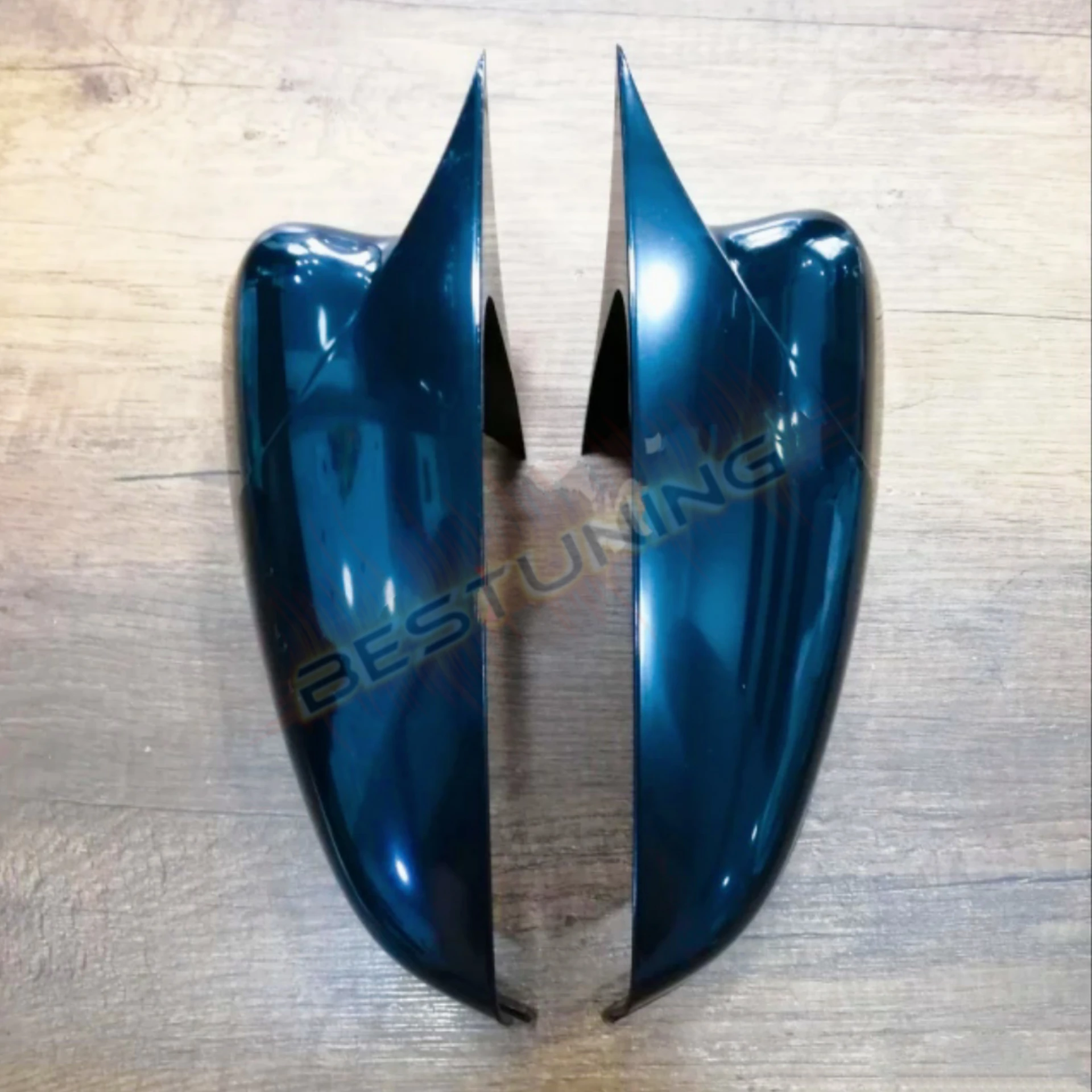 Cubierta de espejo estilo murciélago para Mercedes GLA X156 AMG, accesorio de piano brillante, funda negra, protectores de coche, piezas exteriores, 2014, 2018 - imagen 3