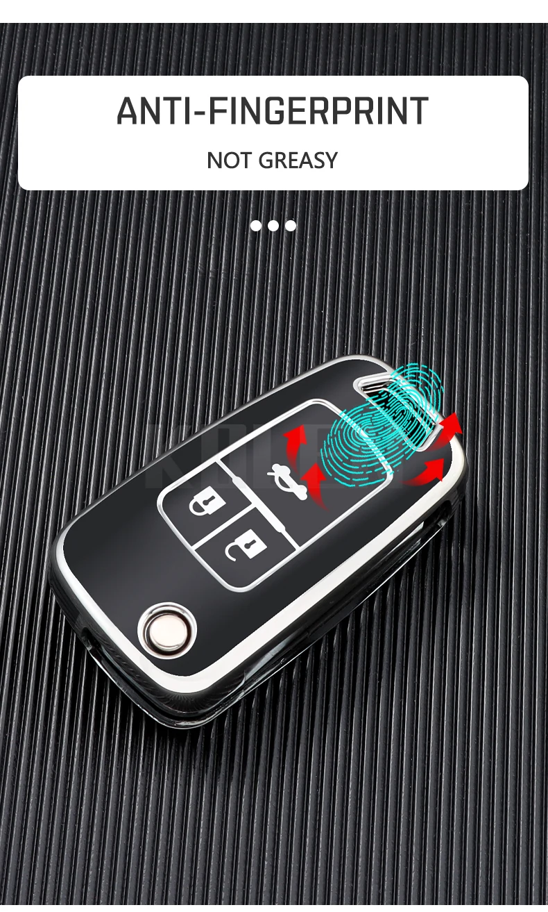 Funda instalada en llave de coche