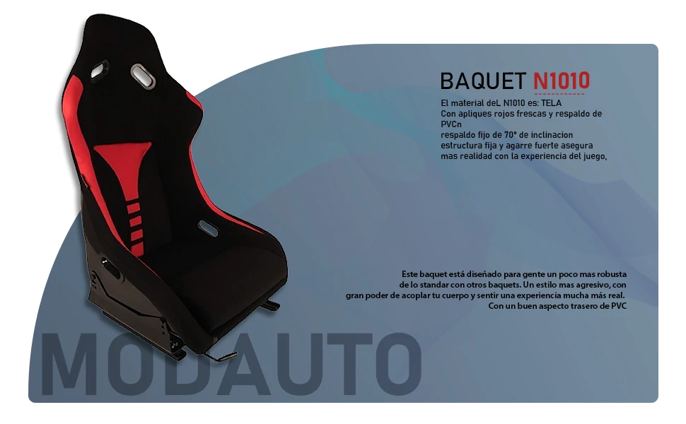 Baquet deportivo MODAUTO vista frontal