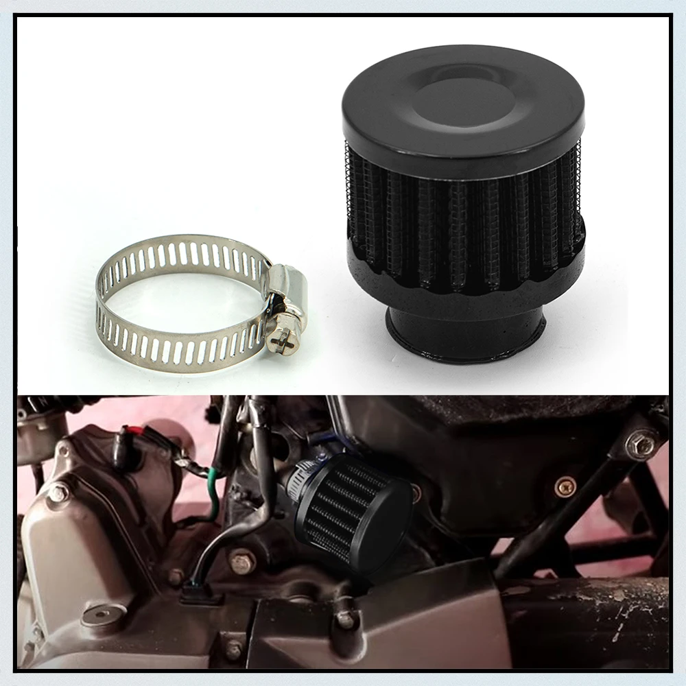Filtro de aire universal negro para motocicleta