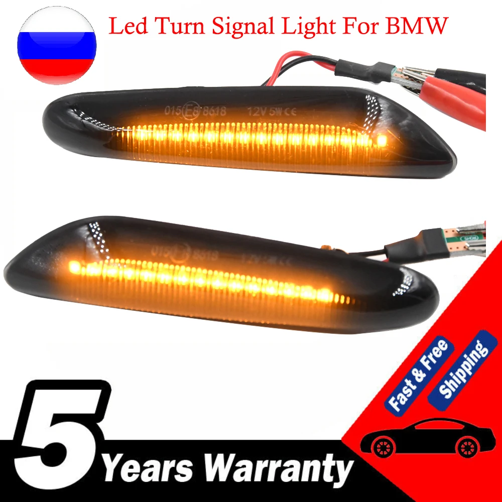 Luz LED intermitente secuencial instalada en un BMW