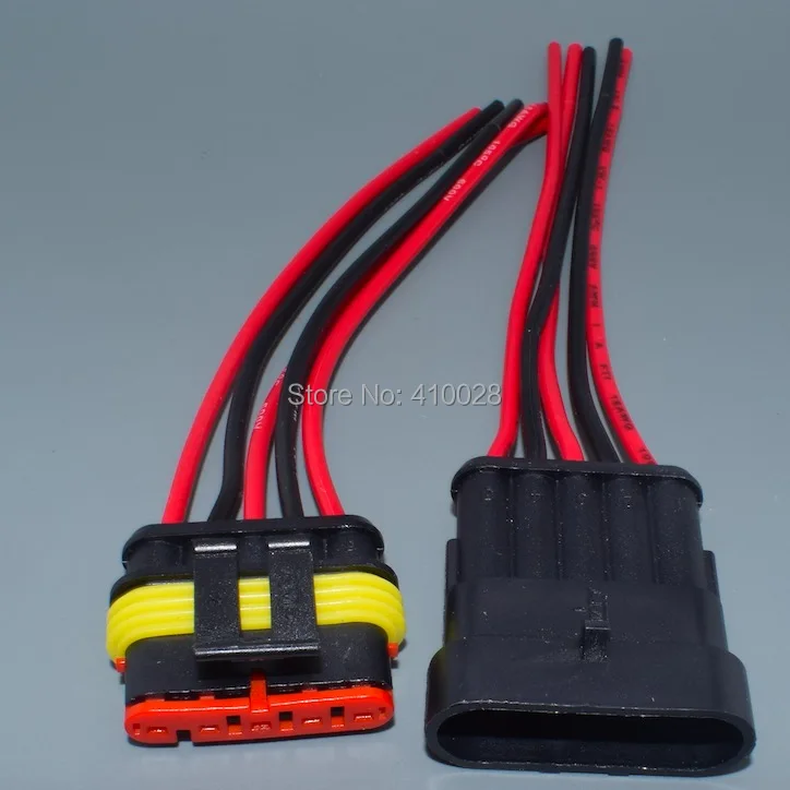 Conector impermeable de 2 pines vista frontal