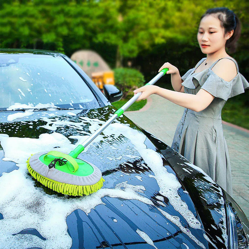 Mopa extensible con chenilla para limpieza de coche