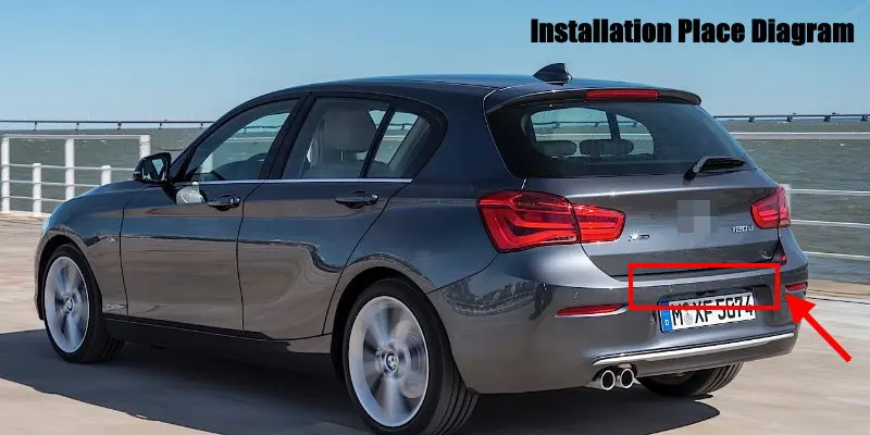 Cámara de visión trasera HD CCD para BMW Serie 1 F20 F21