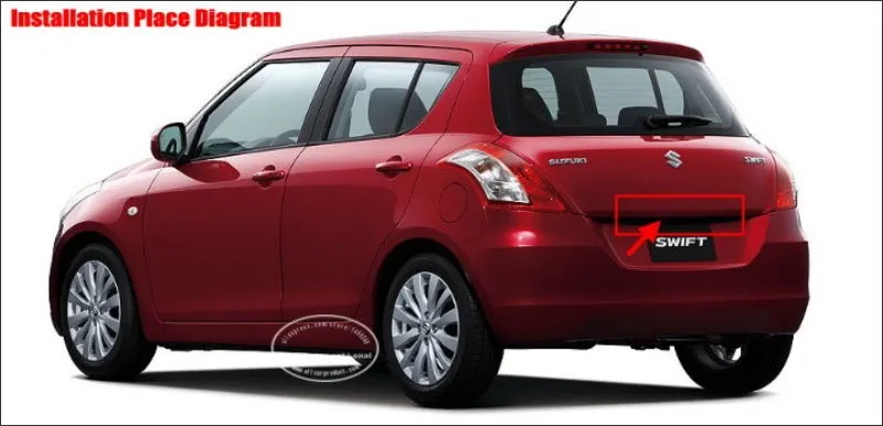 Instalación en la matrícula del Suzuki Swift