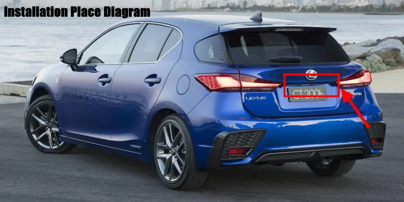 Cámara trasera instalada en Lexus CT200H
