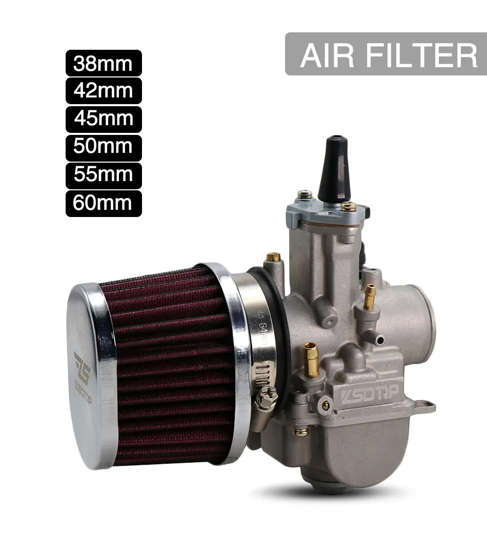 Filtro de aire rojo ZS Racing para carburador PWK