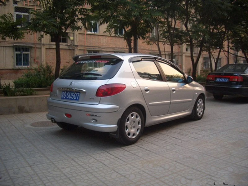 Alerón trasero ABS instalado en Peugeot 206