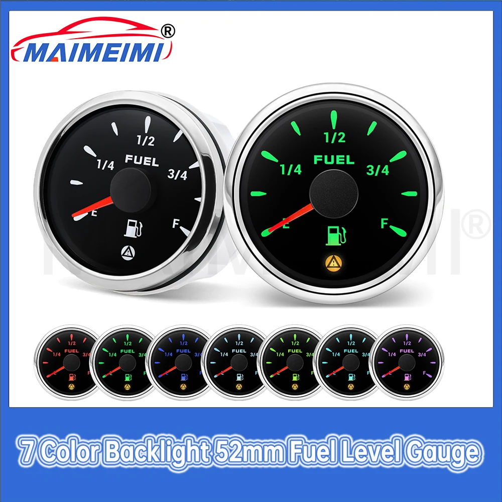 Medidor de combustible 52mm con pantalla retroiluminada