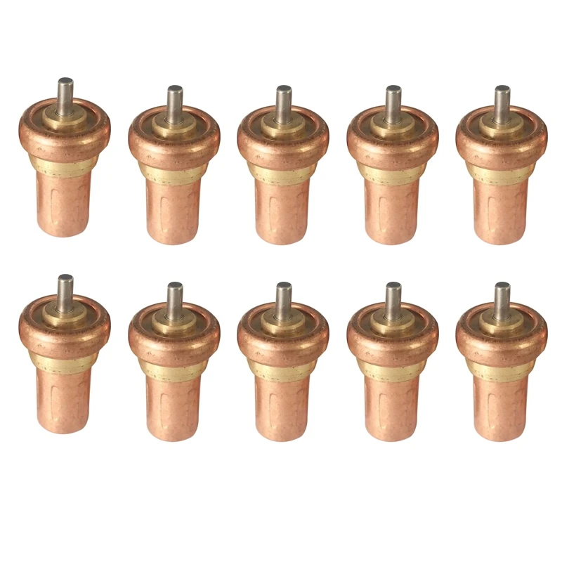 Conjunto de diez válvulas termostáticas