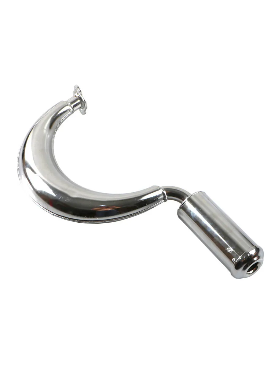 Tubo silenciador de escape curvo para motor de dos tiempos