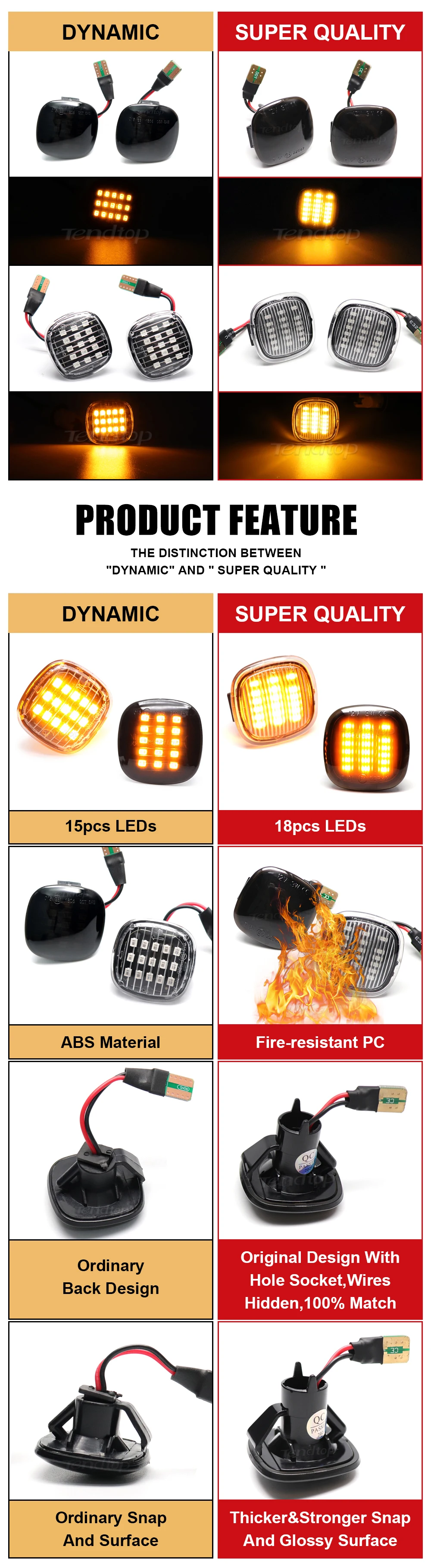 Luz secuencial Tendtop derecha