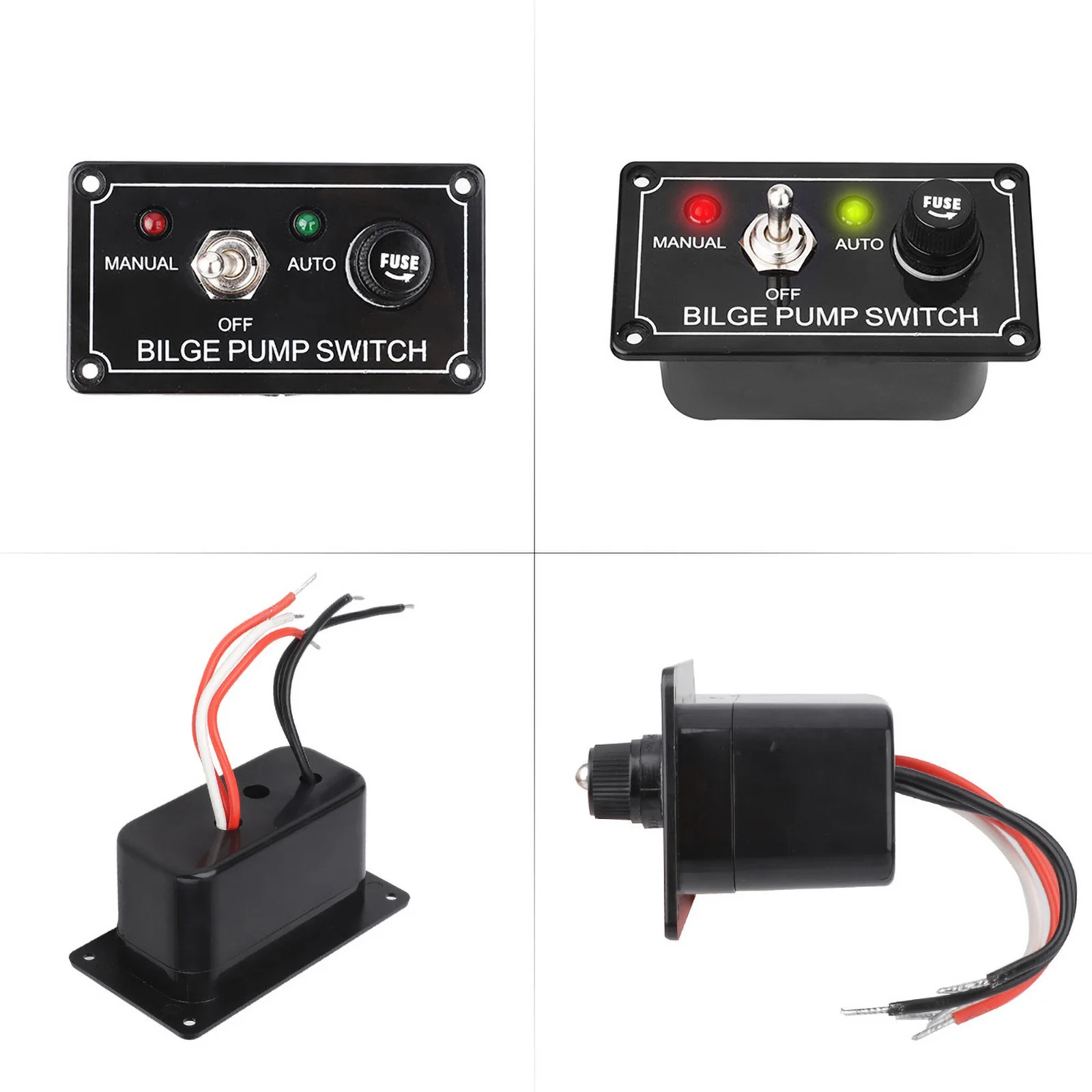 Vista frontal del panel con indicadores LED