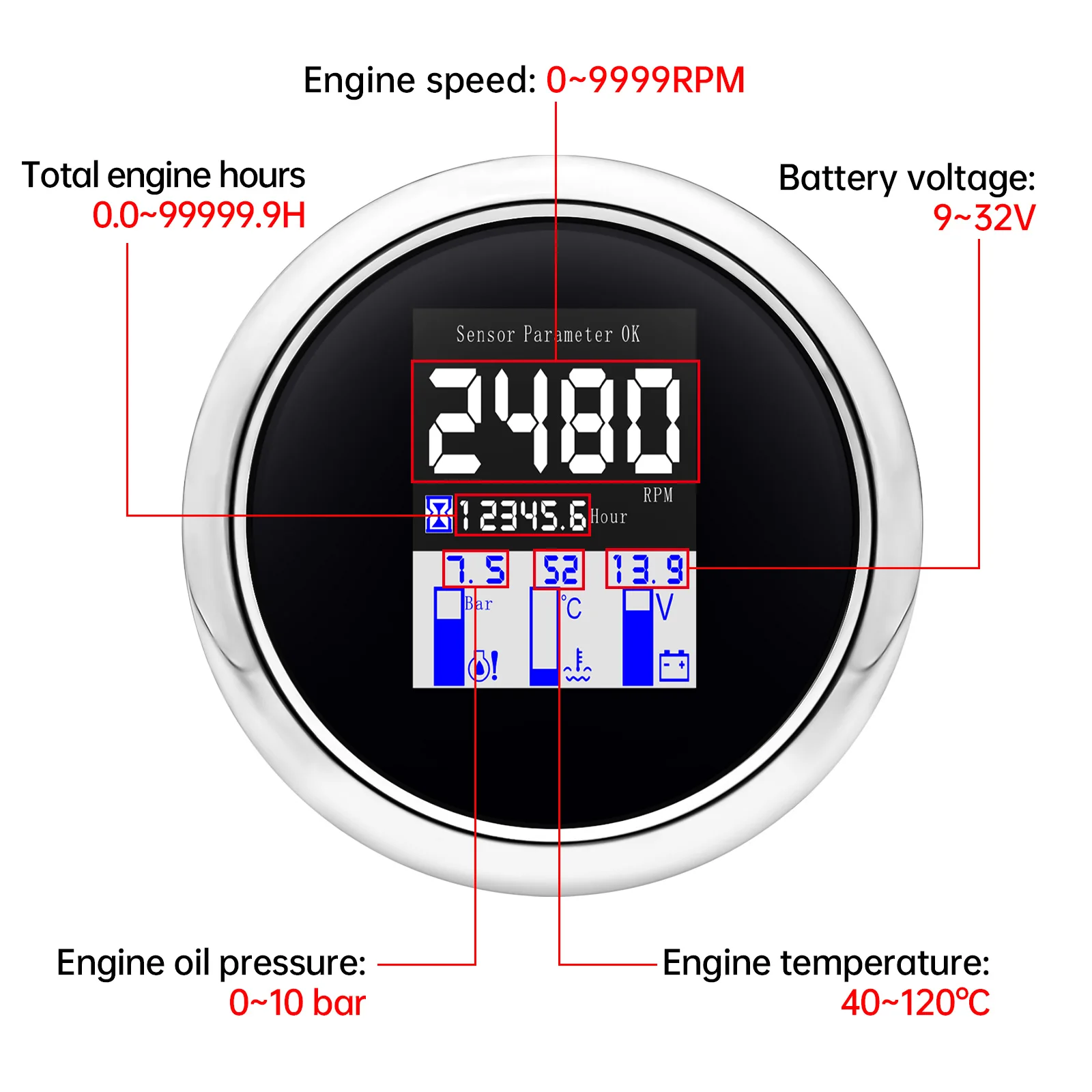 Medidor de temperatura y horas