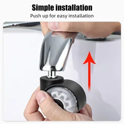 Ruedas giratorias silenciosas de 2 pulgadas con vástago roscado 360 °   Ruedas giratorias para sillas de oficina, carros y muebles; ruedas de goma, suaves y seguras.