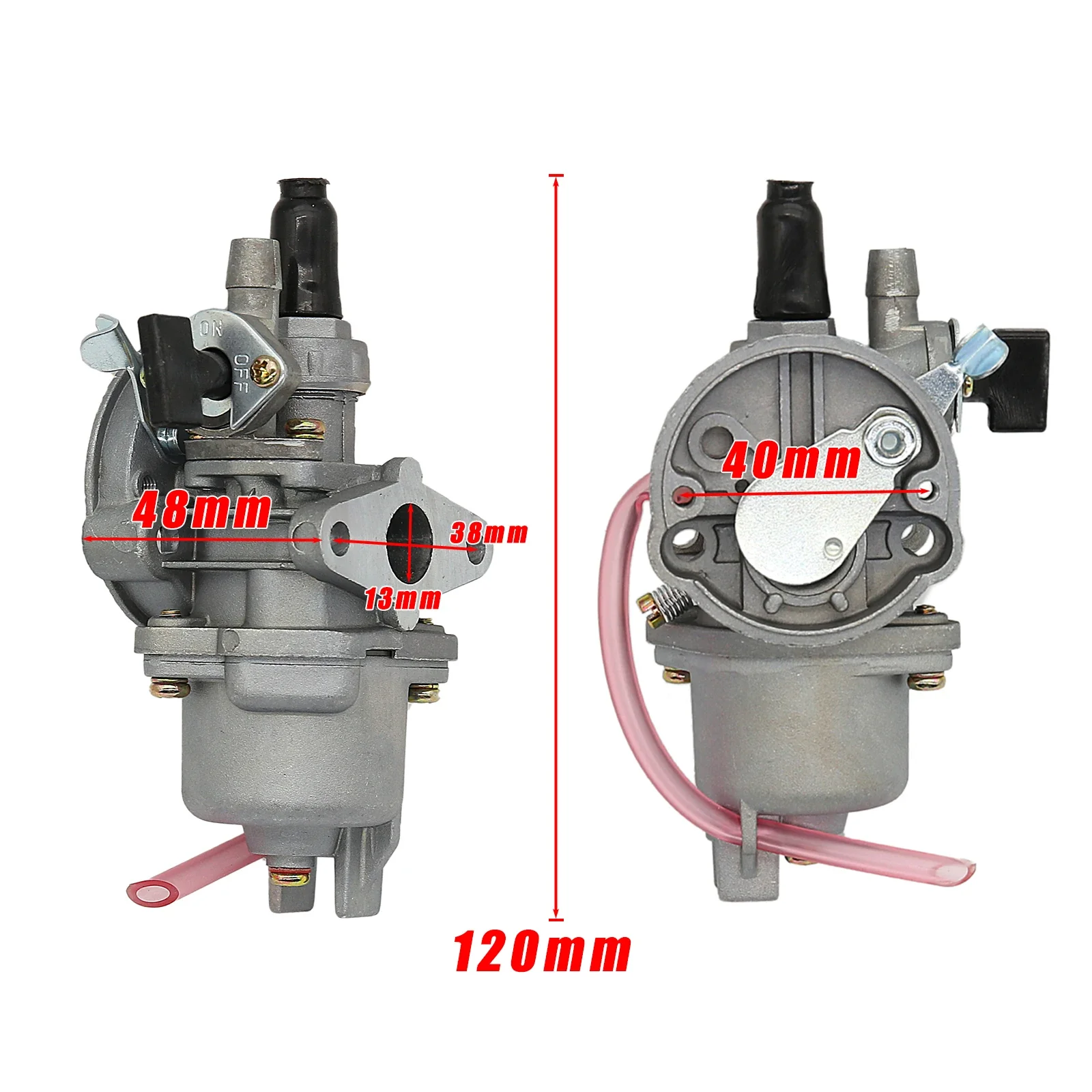 Carburador de aluminio para motor de bolsillo 47cc