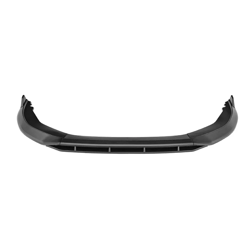 Vista frontal del splitter con acabado en carbono